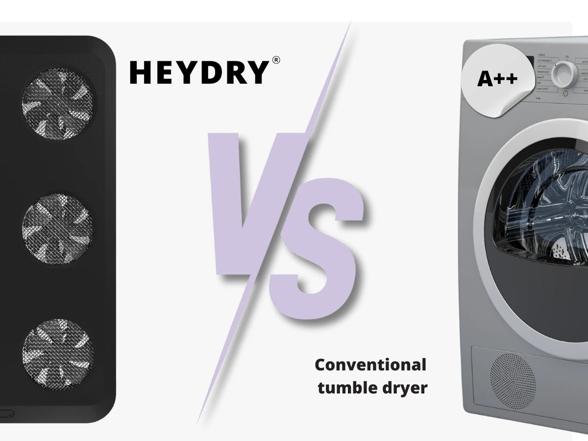 HEYDRY compared to a conventional tumble dryer