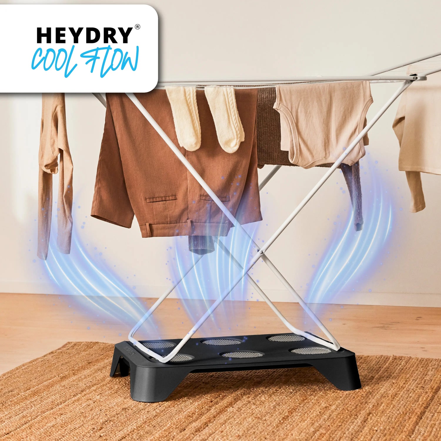 Secadora de ropa HeyDry con flujo de aire frío