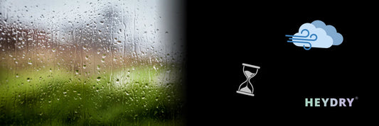 Mit HEYDRY auch bei schlechtem Wetter schnell Wäsche trocknen.