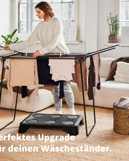 HEYDRY Wäschetrockner ist das perfekte Upgrade für deinen Wäscheständer. Nutze deinen Wäscheständer weiter und genieße die Trockner-Vorteile.