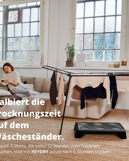 HEYDRY Wäschetrockner lässt deine Wäsche schneller trocknen. Jetzt zuschlagen!