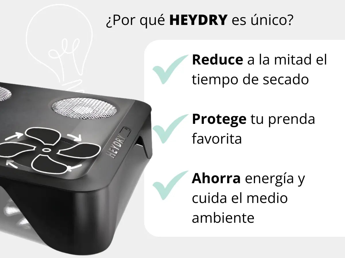 Secadora de ropa HeyDry: Bajo consumo y secado rápido